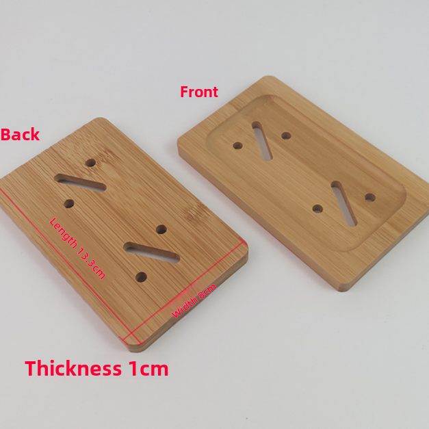 Bamboo Soap Dish – Hollow Drainage Holder for Longer-Lasting Bars