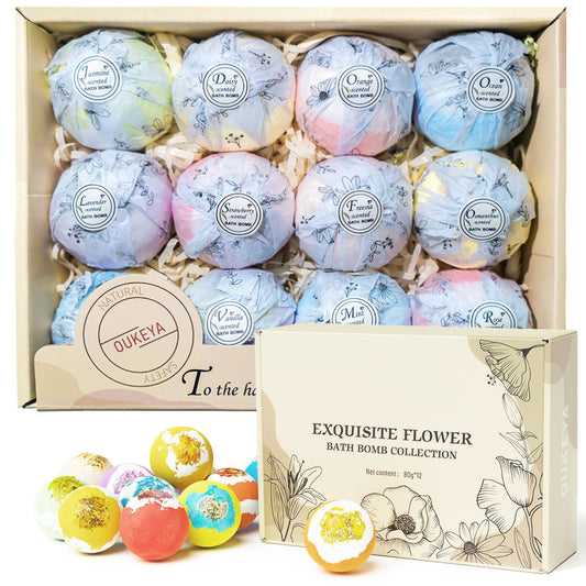 Exquisite Scented Bath Bomb Gift Set – 4‑Piece Skin‑Softening Spa Soak (12‑Piece)