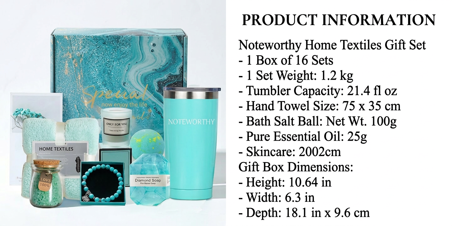 Blue Spa Birthday Gift Box – 6‑Piece Relaxation & Self‑Care Set for Mom & Her