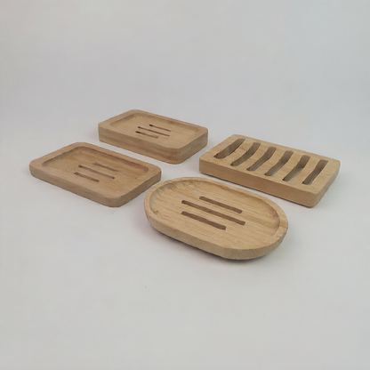 Bamboo Soap Dish – Hollow Drainage Holder for Longer-Lasting Bars