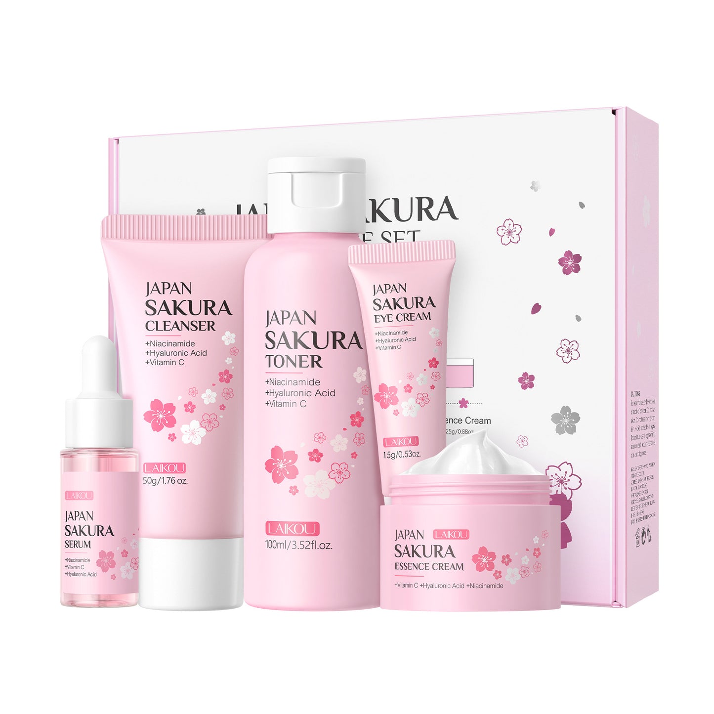 Lecco Japanese Cherry Blossom Skin Care 5-Piece Set
