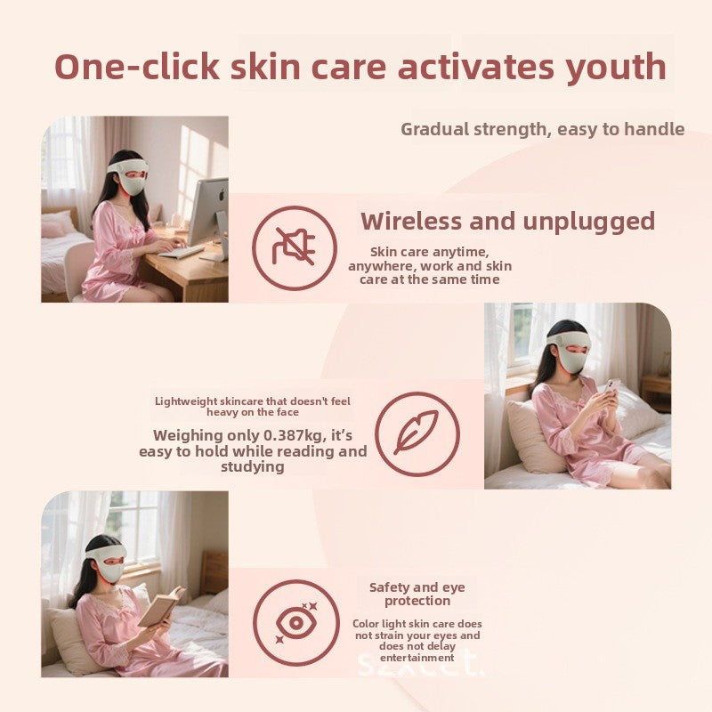 Laser Led Red and Blue Light Beauty Instrument Mask