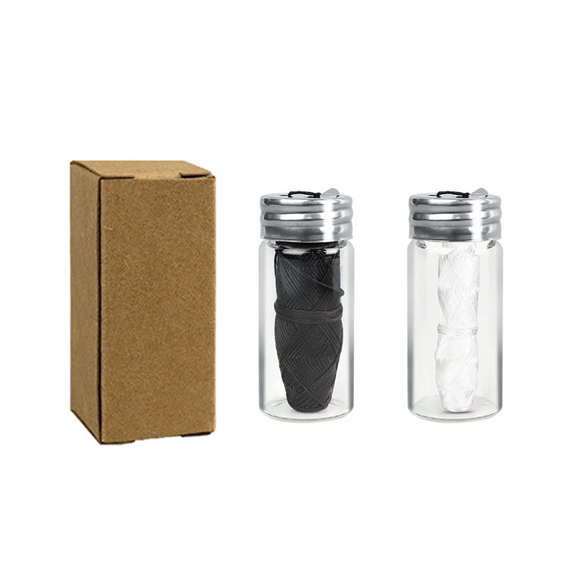 Biodegradable Dental Floss with Stainless Steel Case – Corn & Bamboo Charcoal Options (30m)