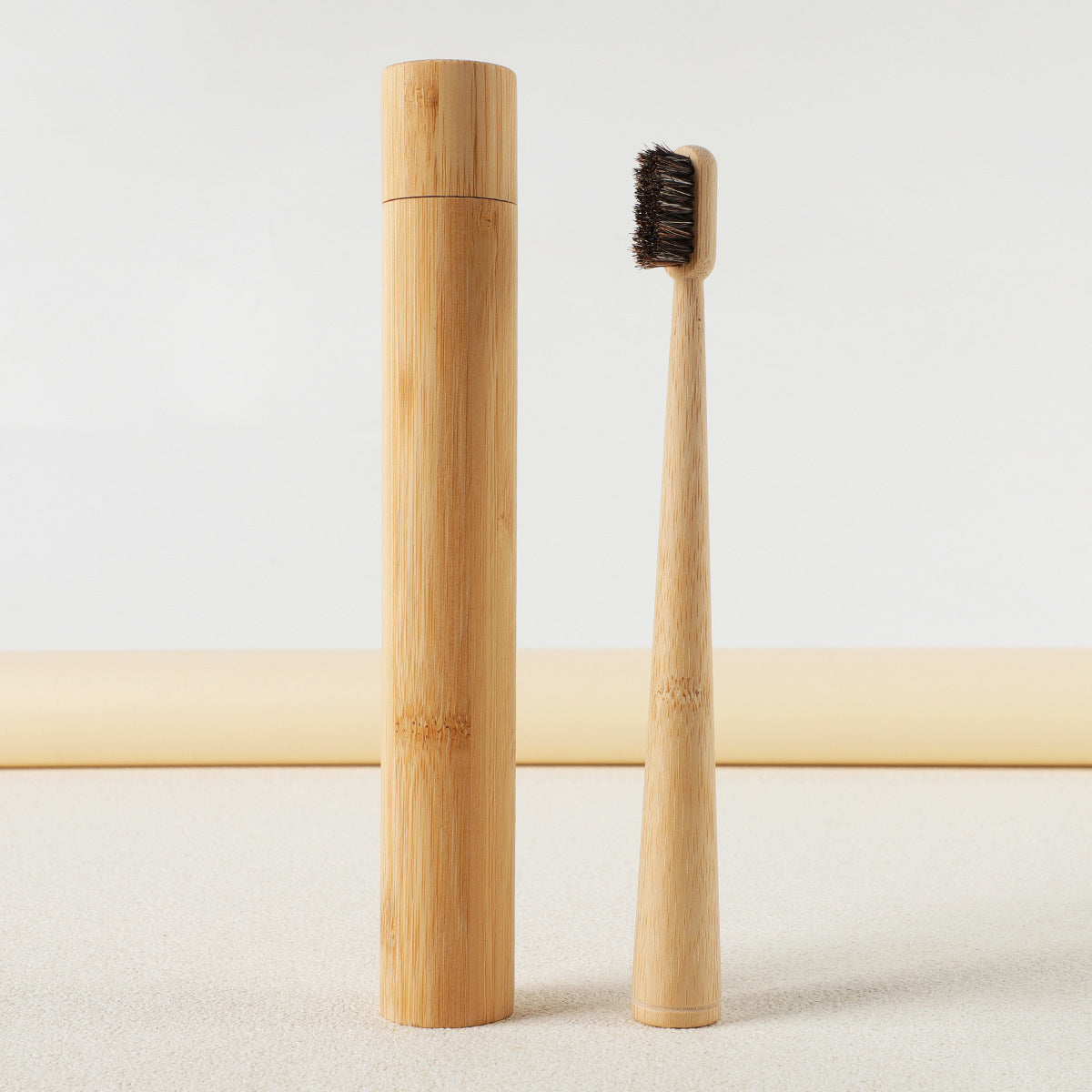 Bamboo Standing Toothbrush – Natural Bristle Eco-Friendly Adult Toothbrush