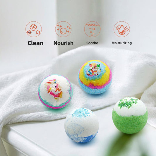 Dried Flower Bath Salt Ball Gift Set – 4pc Box, view 2