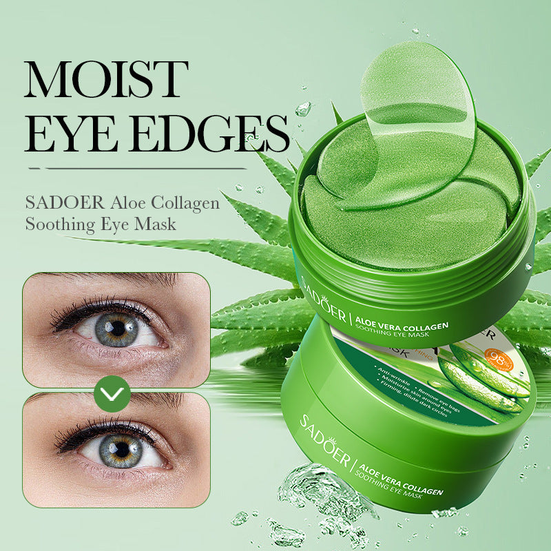 Aloe Collagen Eye Mask Sheets – Hydrating Soothing Eye Patches (60 Pieces)