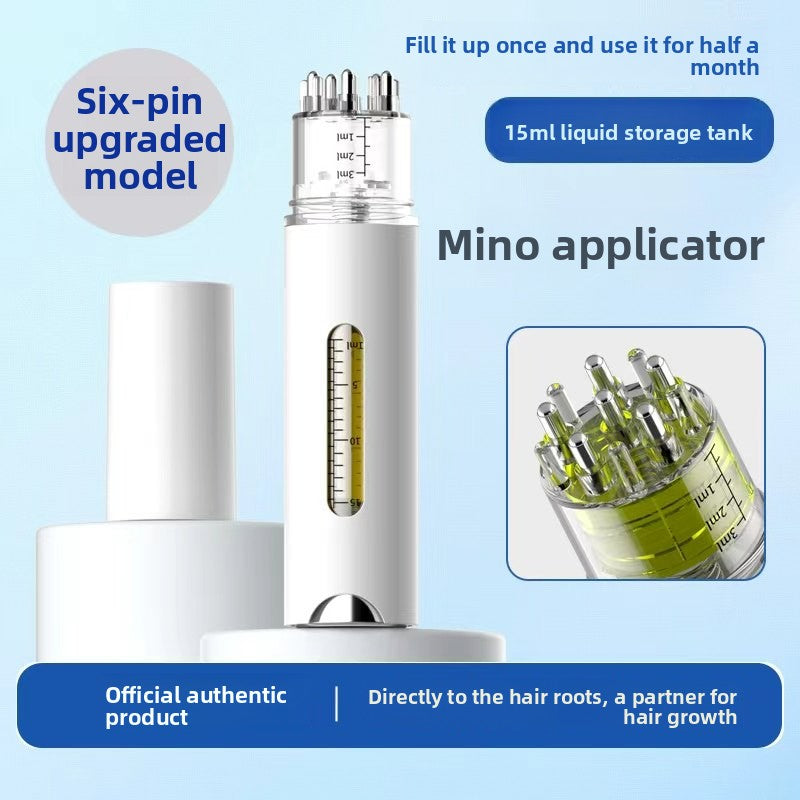Dual-Chamber Scalp Applicator with Roller Balls