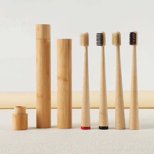 Bamboo Standing Toothbrush – Natural Bristle Eco-Friendly Adult Toothbrush