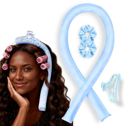 No-Heat Satin Curling Set – Handmade Wave & U-Shaped Hair Curler