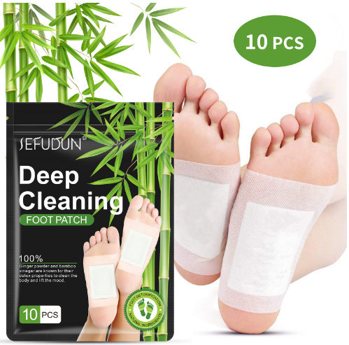Sefudun Bamboo Charcoal Foot Patches – Moisture & Odor Control Foot Pads (10-Pack)