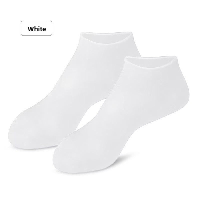 Silicone Moisturizing Heel Socks – Reusable Anti-Crack Foot Sleeve