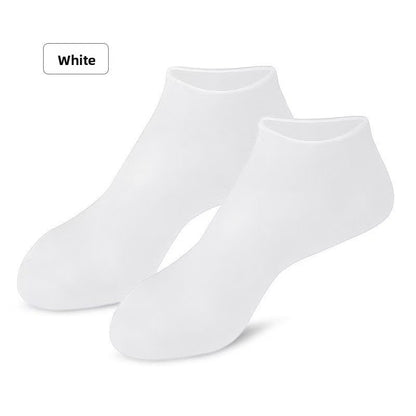 Silicone Moisturizing Heel Socks – Reusable Anti-Crack Foot Sleeve