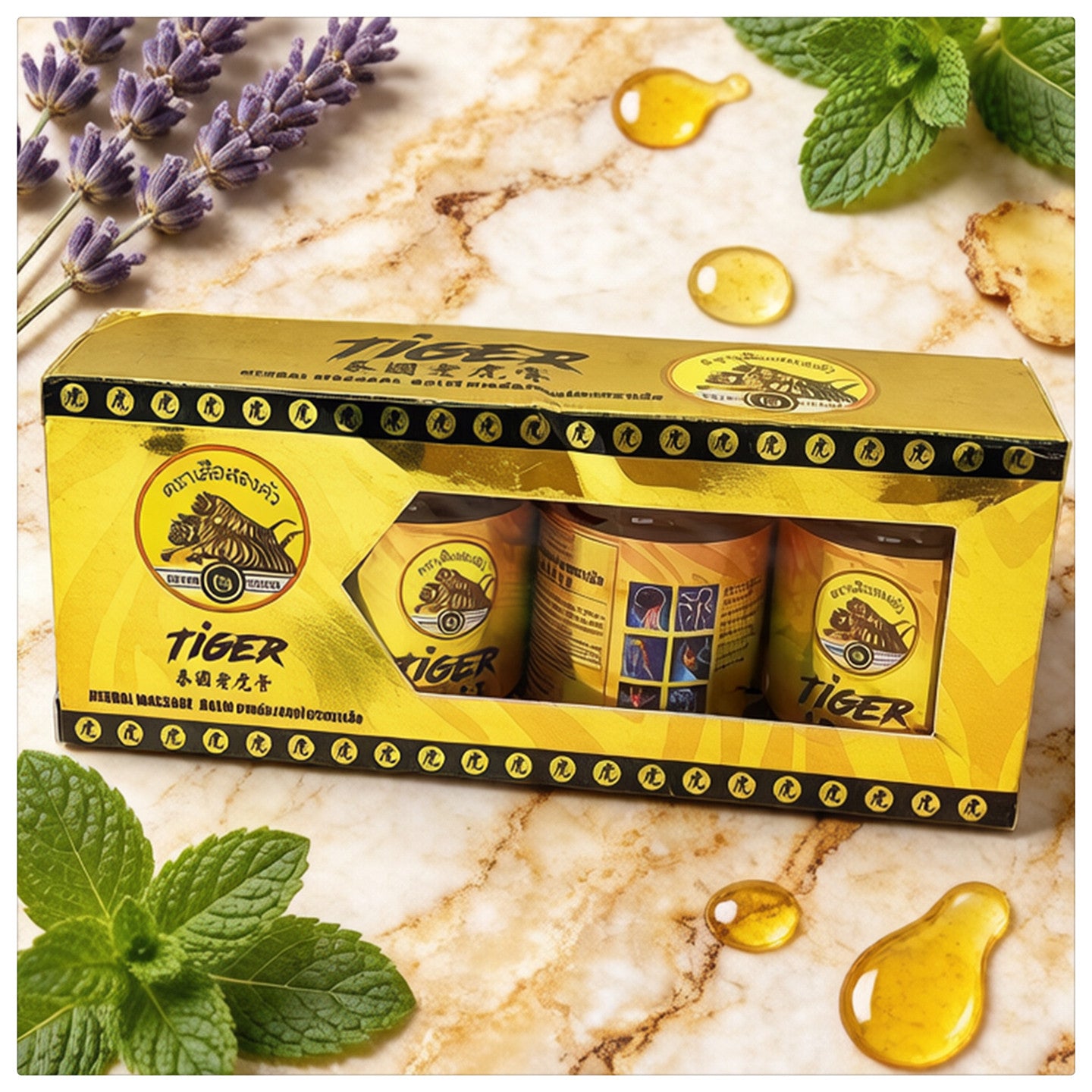 Thai Tiger Balm Gold Edition Pain Relief Ointment – Warming Muscle & Joint Comfort