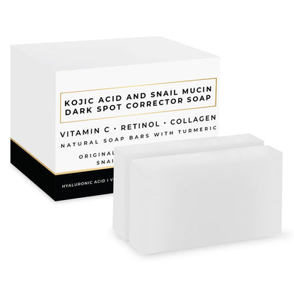 Turmeric Kojic Acid Brightening Soap – Handmade Herbal Bar with Snail & Bamboo Charcoal