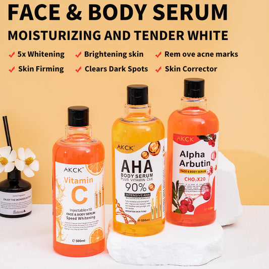 Brightening Facial Essence with Vitamin C & AHA. Hydrating Skin Renewal (500ml)