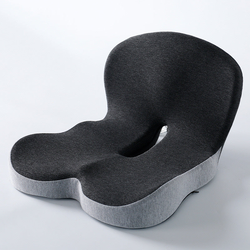 Memory Foam One-Piece Seat Cushion with Backrest – Ergonomic Chair Support (Grey)