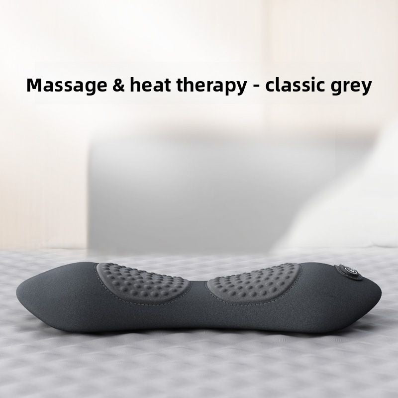 Heated Massage Lumbar Pillow | Back Support Cushion with Heat