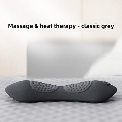 Heated Massage Lumbar Pillow | Back Support Cushion with Heat