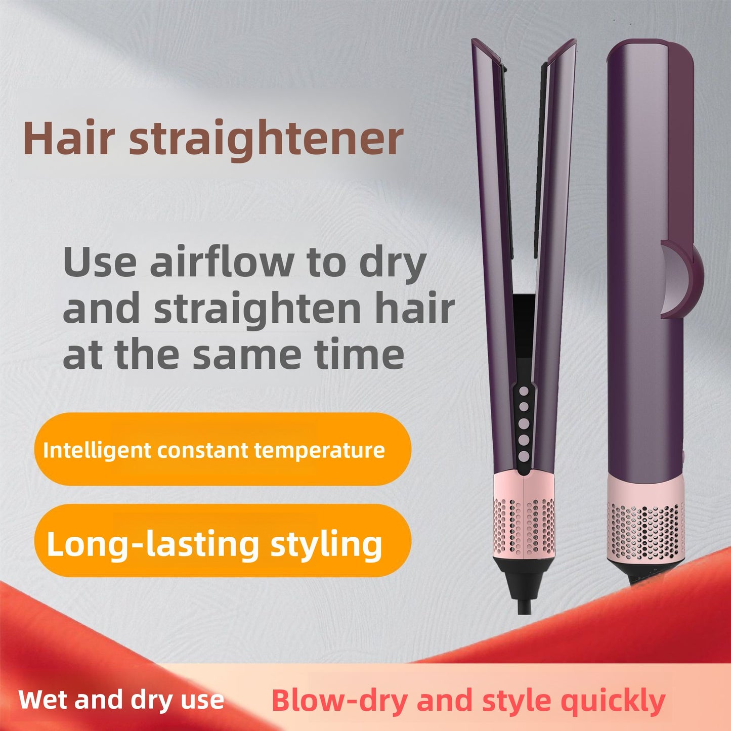 Hair Dryer and Straightener 2 in 1 Styling Tool