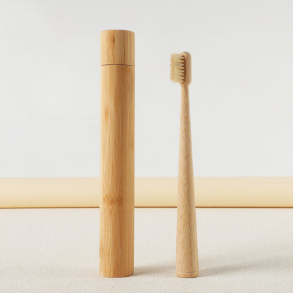 Bamboo Standing Toothbrush – Natural Bristle Eco-Friendly Adult Toothbrush