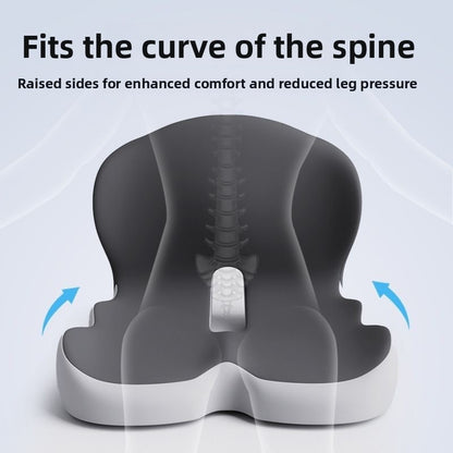 Memory Foam One-Piece Seat Cushion with Backrest – Ergonomic Chair Support (Grey)