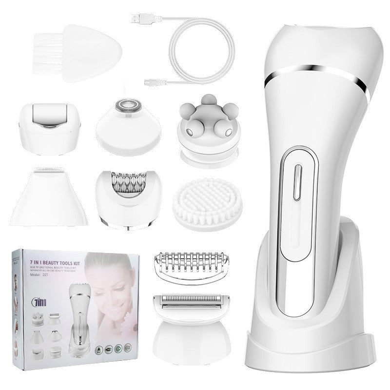 7-in-1 Waterproof Electric Hair Removal Kit – Face, Body & Bikini Trimmer