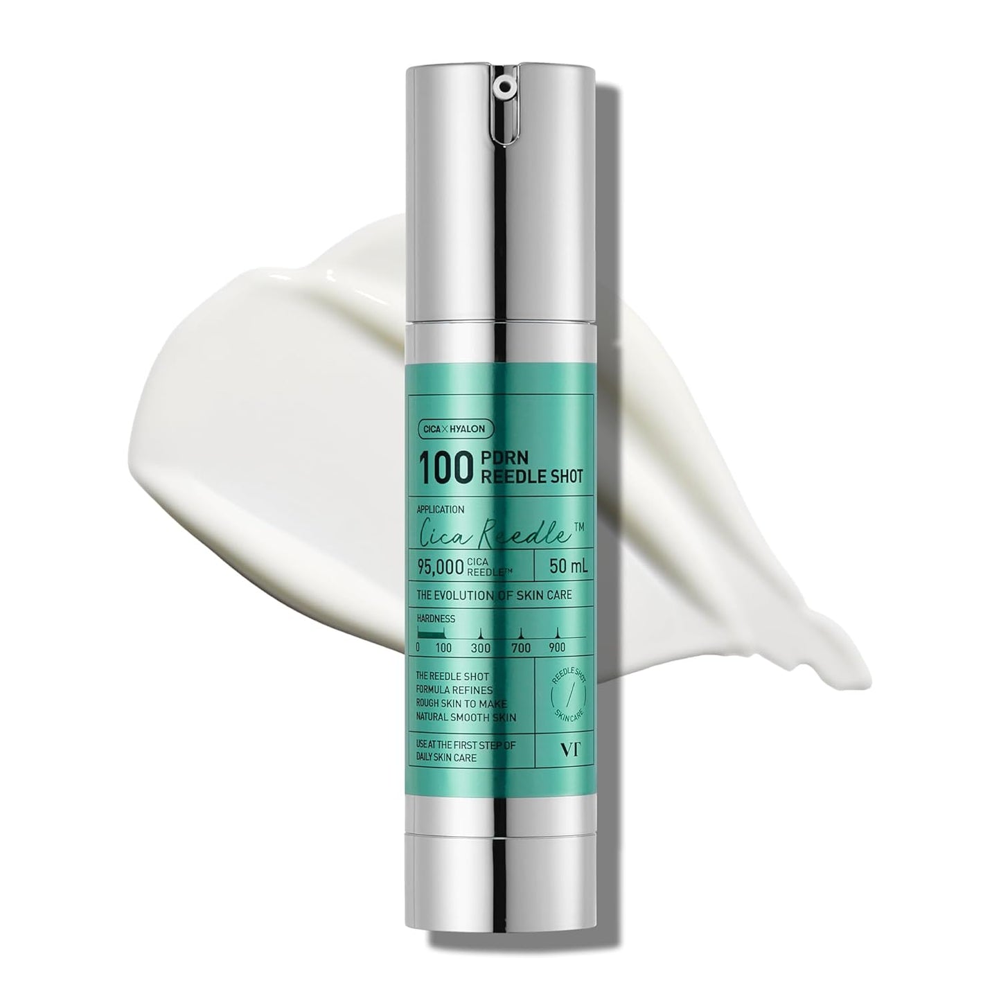VT COSMETICS PDRN Reedle Shot 100 Serum with Vegan PDRN, Centella Asiatica & Spicule Microneedling Formula, Korean Skin Booster, 1.69 Fl Oz(50Ml)