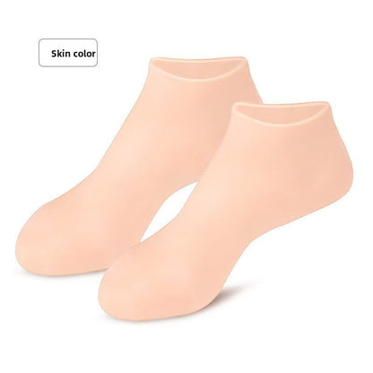 Silicone Moisturizing Heel Socks – Reusable Anti-Crack Foot Sleeve