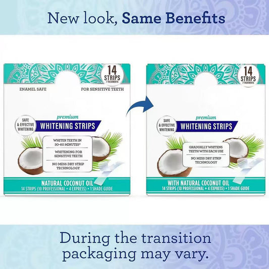Guru Nanda Coconut Mint Teeth Whitening Strips – 14-Strip Dental Whitening Kit, view 2