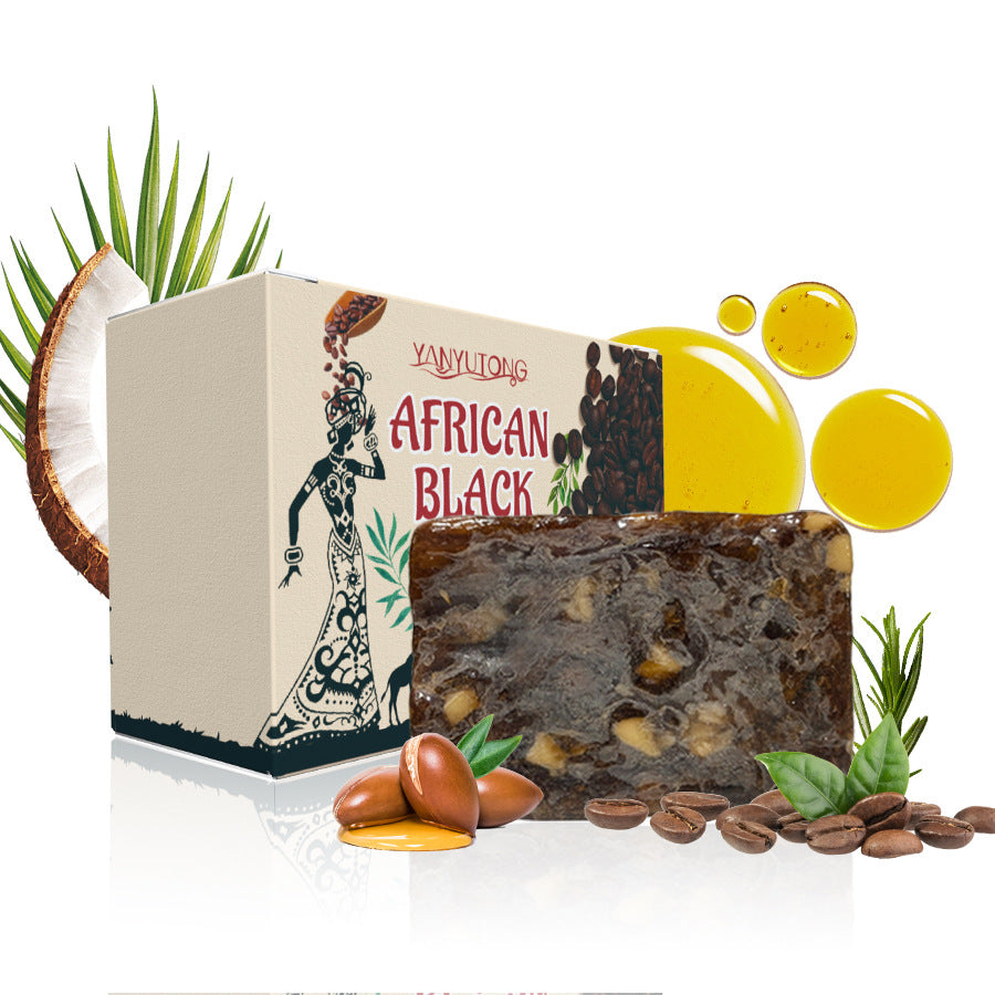 African Black Soap with Shea Oil & Coffee Extract 150g