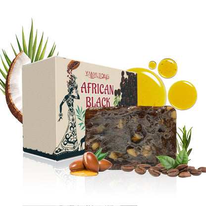 African Black Soap with Shea Oil & Coffee Extract 150g