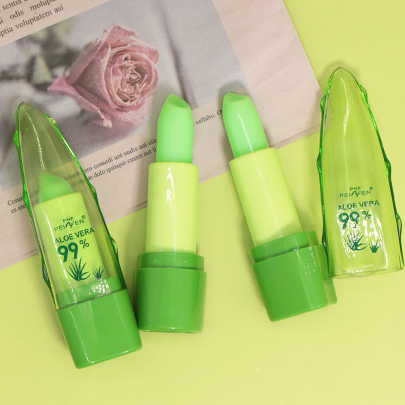 Color‑Changing Aloe Vera Lipstick – Moisturizing, Waterproof & Non‑Transfer