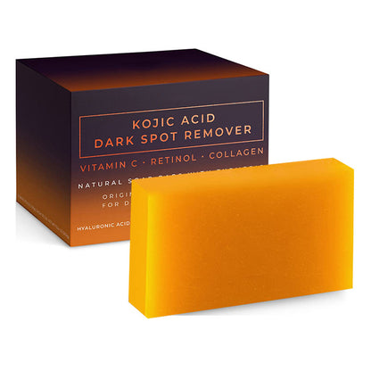 Turmeric Kojic Acid Brightening Soap – Handmade Herbal Bar with Snail & Bamboo Charcoal