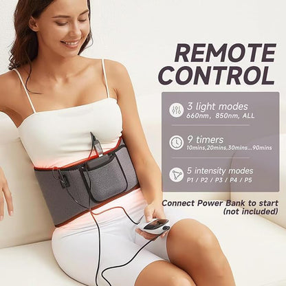 Red Light Therapy Heating Belt – Back & Waist Pain Relief Wrap