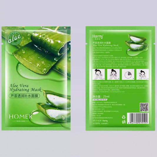 Aloe Vera Hydrating Sheet Mask – After-Sun Soothing & Brightening Mask (25ml)
