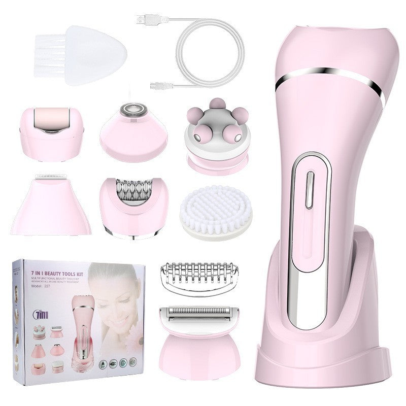 7-in-1 Waterproof Electric Hair Removal Kit – Face, Body & Bikini Trimmer