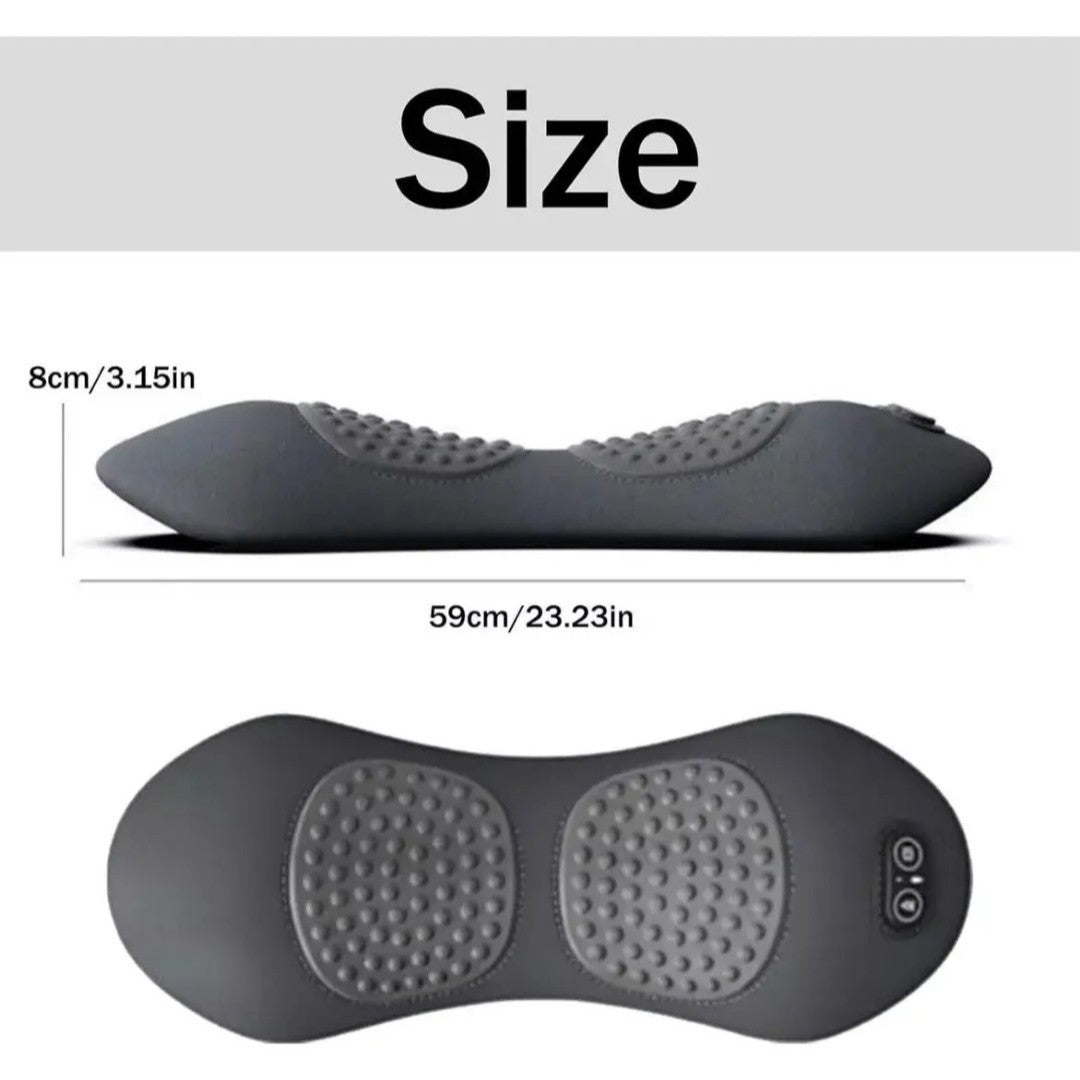 Heated Massage Lumbar Pillow | Back Support Cushion with Heat