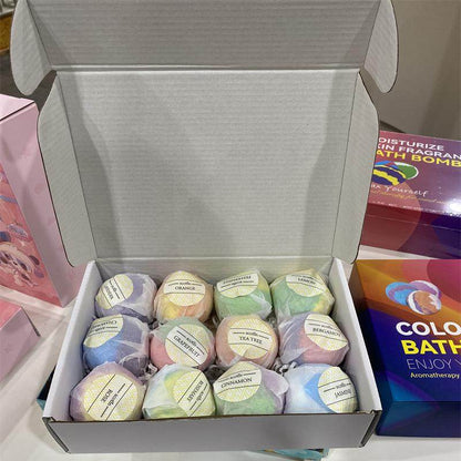 Essential Oil Explosion Bath Salt Balls – 12-Piece Gift Set & Shower Steamers (Multiple Variants)