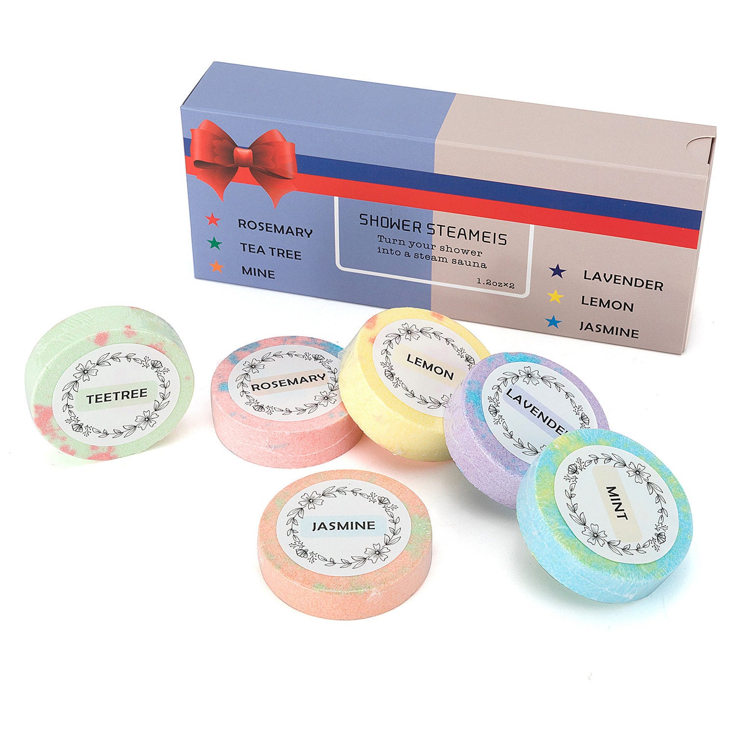 Essential Oil Explosion Bath Salt Balls – 12-Piece Gift Set & Shower Steamers (Multiple Variants)
