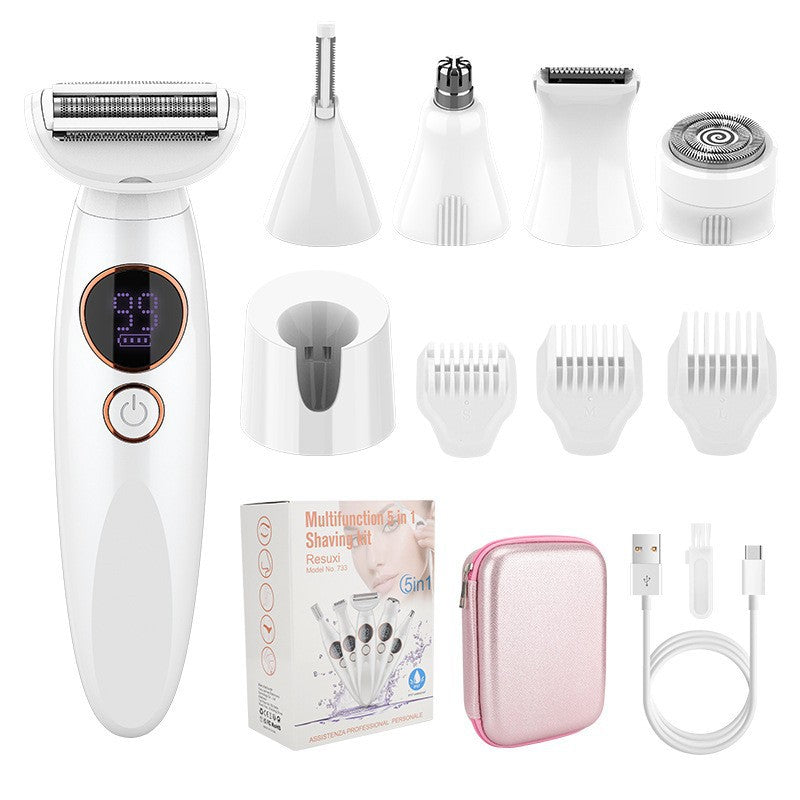 7-in-1 Waterproof Electric Hair Removal Kit – Face, Body & Bikini Trimmer