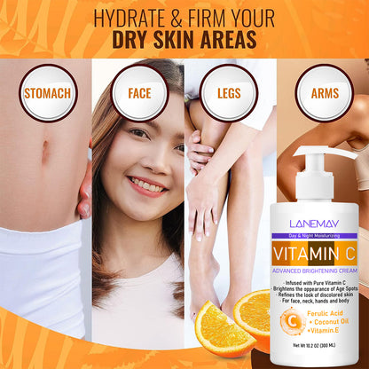 Vitamin C Kojic Acid Body Lotion 300g – Brightening, Hydrating & Firmin