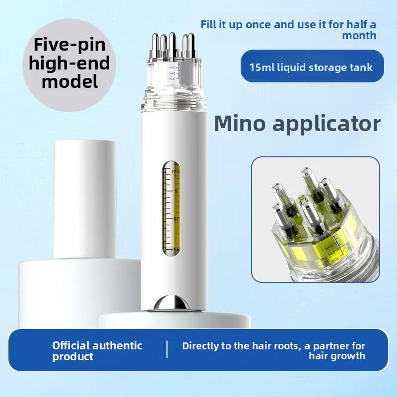 Dual-Chamber Scalp Applicator with Roller Balls