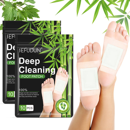 Sefudun Bamboo Charcoal Foot Patches – Moisture & Odor Control Foot Pads (10-Pack)