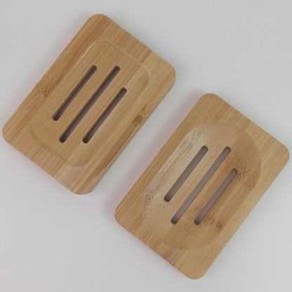 Bamboo Soap Dish – Hollow Drainage Holder for Longer-Lasting Bars