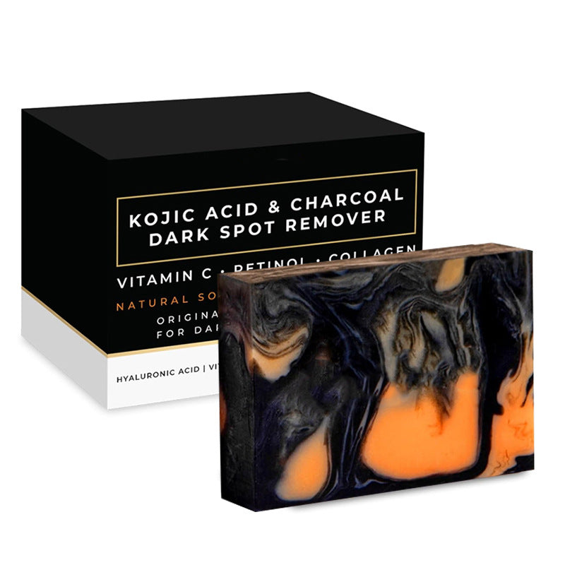Turmeric Kojic Acid Brightening Soap – Handmade Herbal Bar with Snail & Bamboo Charcoal
