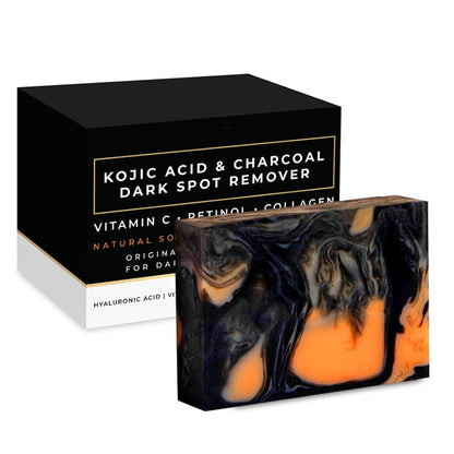 Turmeric Kojic Acid Brightening Soap – Handmade Herbal Bar with Snail & Bamboo Charcoal