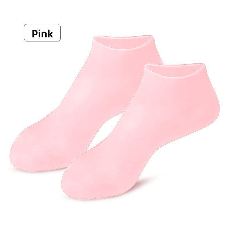 Silicone Moisturizing Heel Socks – Reusable Anti-Crack Foot Sleeve