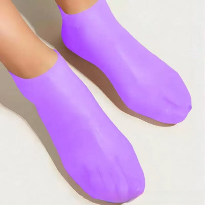 Silicone Moisturizing Heel Socks – Reusable Anti-Crack Foot Sleeve