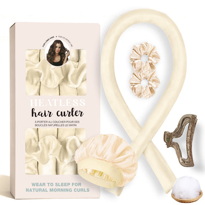No-Heat Satin Curling Set – Handmade Wave & U-Shaped Hair Curler