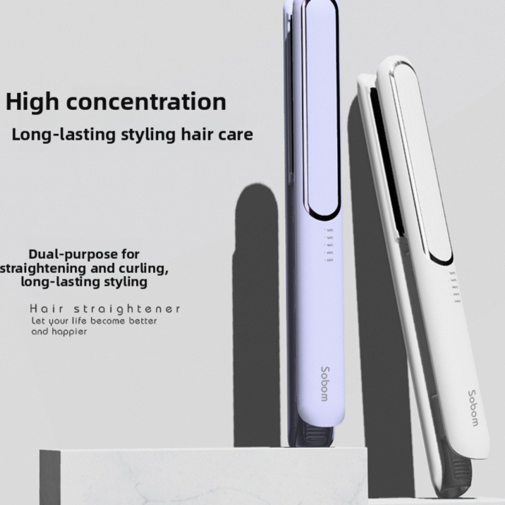 Dual-Use Tourmaline Hair Straightener & Curler (5-Heat Settings)